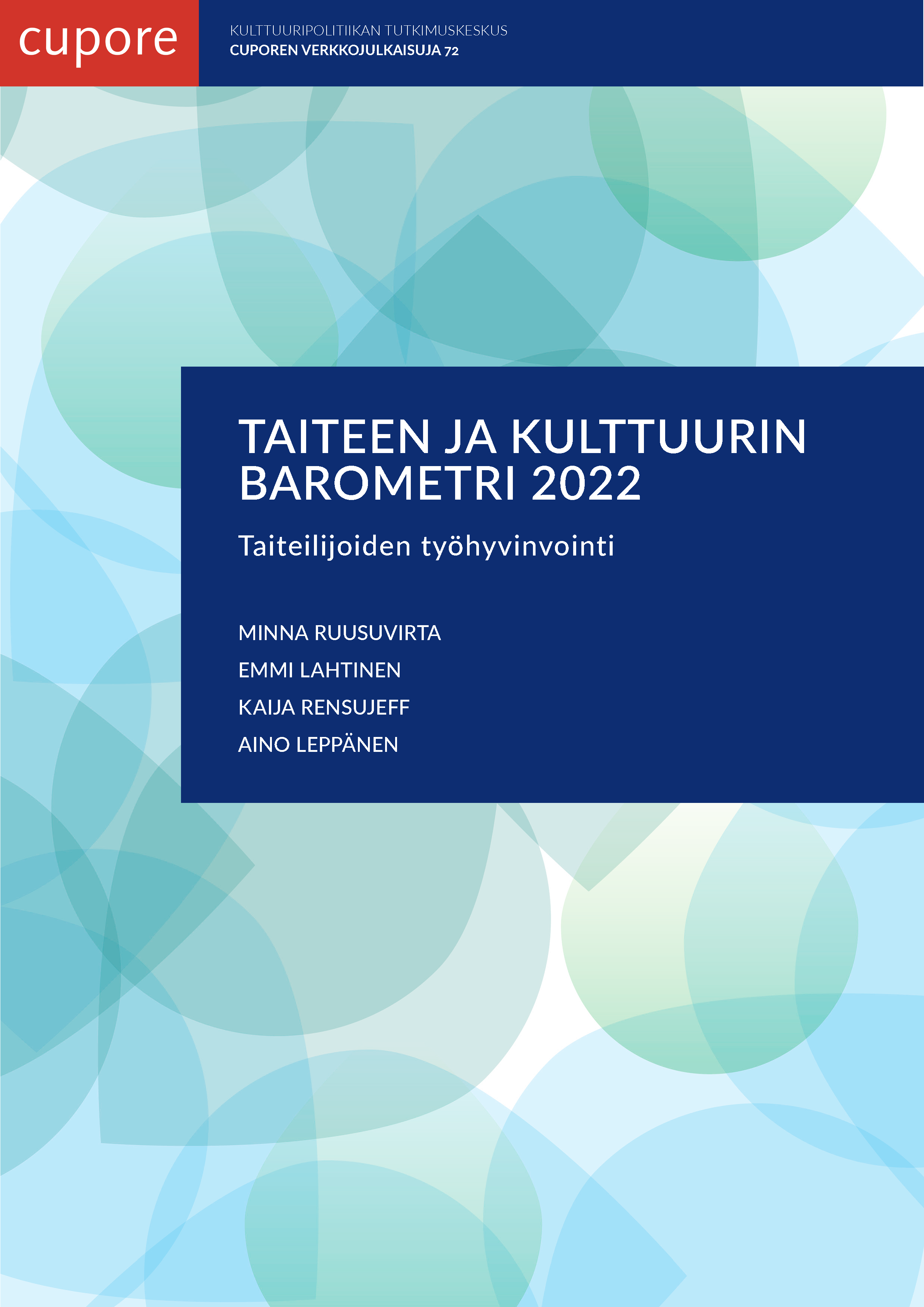 Julkaisun kansikuva. Sinivihreitä pallomaisia muotoja toistensa päällä.