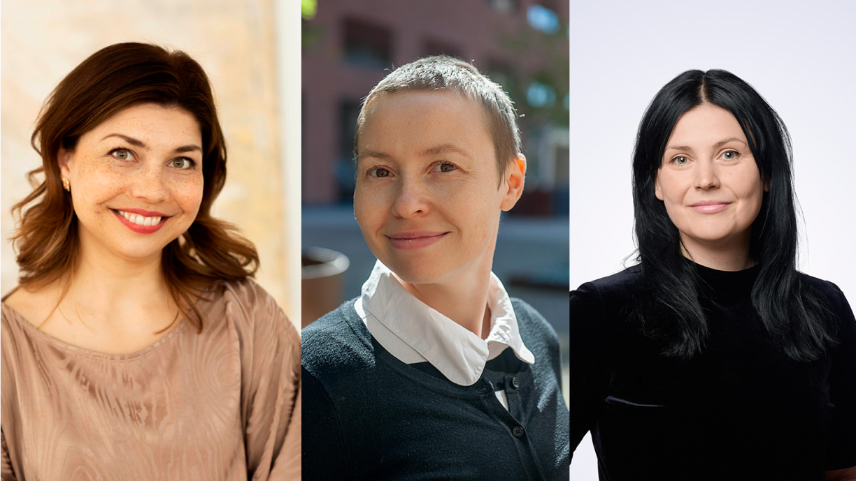 Kolme uutta työntekijää yhdistettynä yhteen kuvaan.