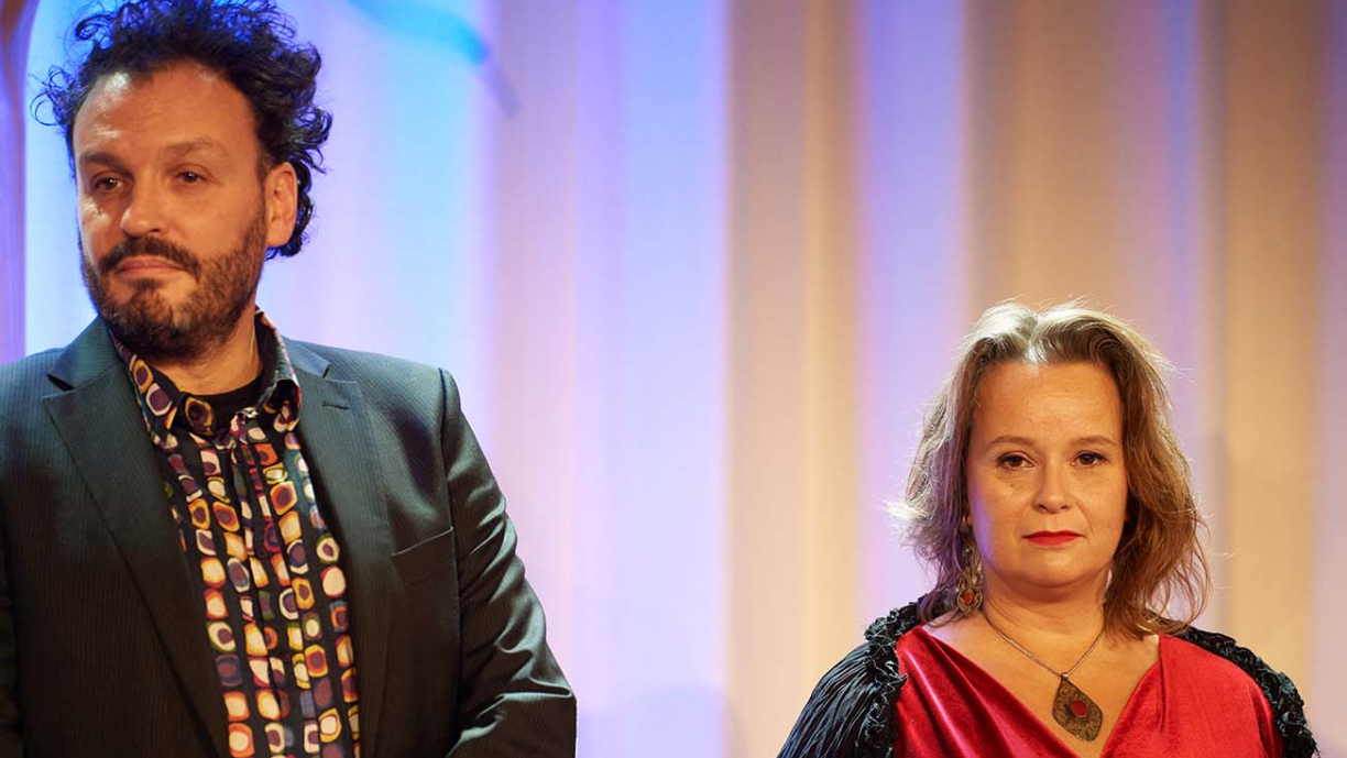 Ivor Stodorsky ja Marita Muukkonen poseeraavat kameralle.