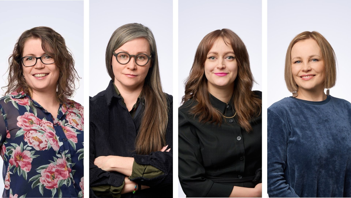 Sofia-Charlotta Kakko, Milla Minerva Mertanen, Milja Leskinen ja Pia Repo.