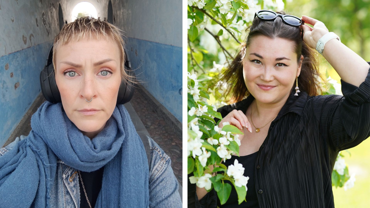 Kuvassa Mari Sydänmaanlakka ja Emma Sarsila