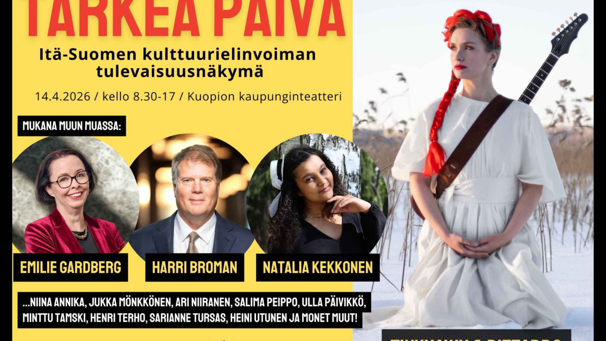 Tärkeän päivän mainos, jossa näkyy puhujien kuvia