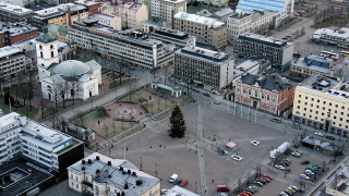 Ilmakuva Hämeenlinnan torin alueesta.