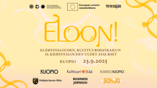 Kuvituskuva. Teksti: Eloon! Kuopio 23.9.2025