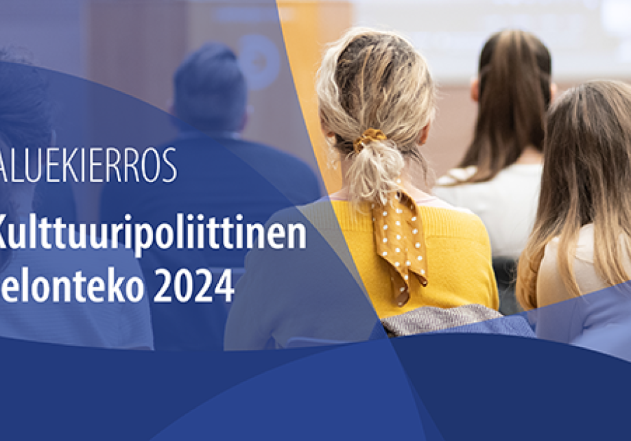 Ihmisiä kuvattuna takaapäin seuraamassa tilaisuutta.