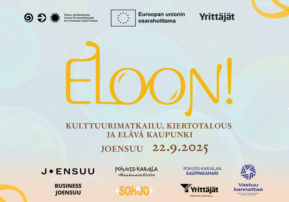 Kuvituskuva. Teksti: Eloon! Joensuu 22.9.2025