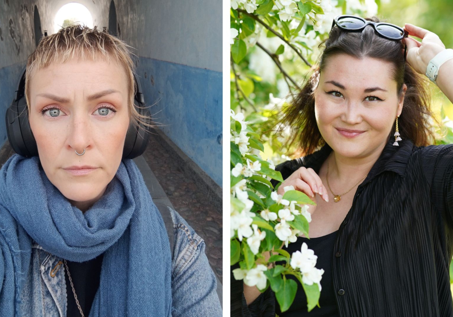 Kuvassa Mari Sydänmaanlakka ja Emma Sarsila