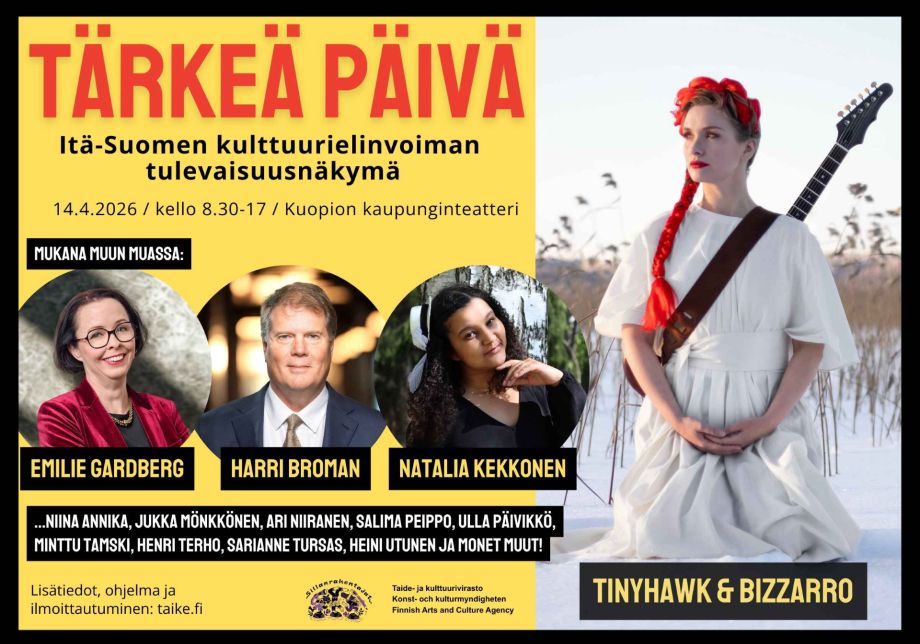 Tärkeän päivän mainos, jossa näkyy puhujien kuvia